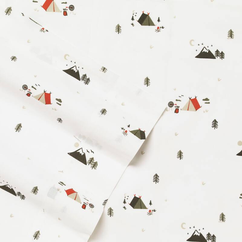 Eddie Bauer Printed Cotton Percale Deep Pocket Sheet Set