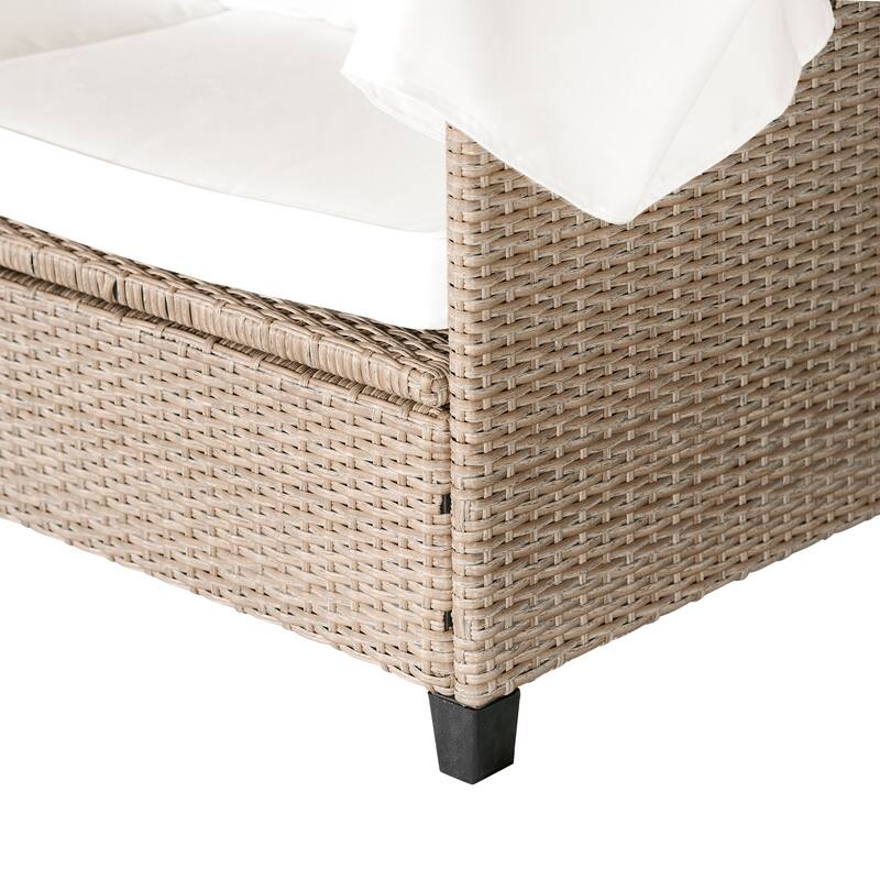 4 Piece UV-Proof Resin Wicker Patio Sofa Set