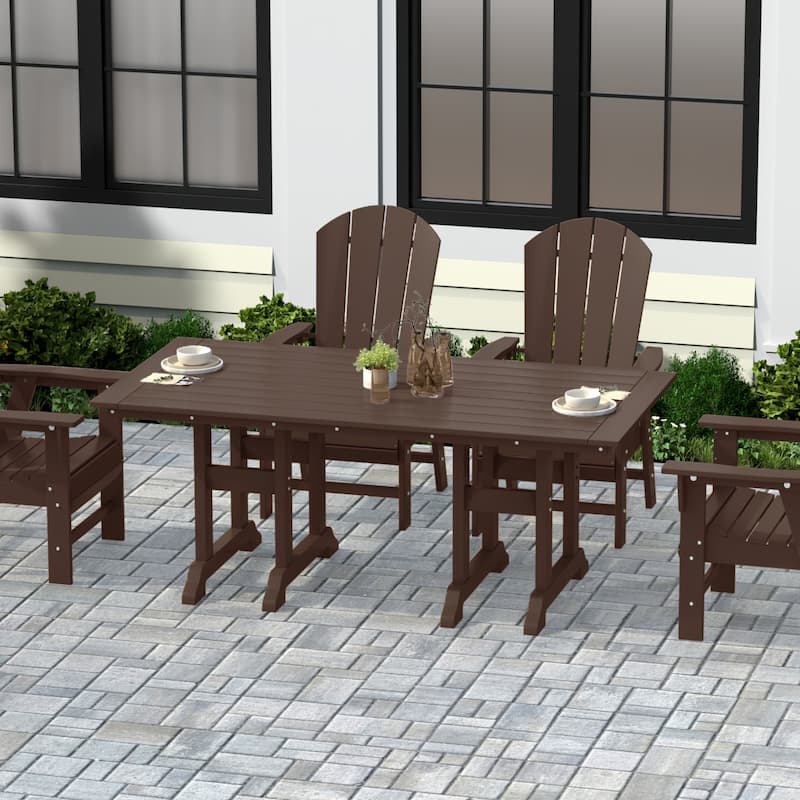 Laguna Hdpe All Weather Outdoor Patio 71" Rectangular Dining Table