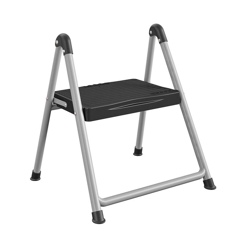 COSCO 1-Step Steel Step Stool without Handle - Grey/Black