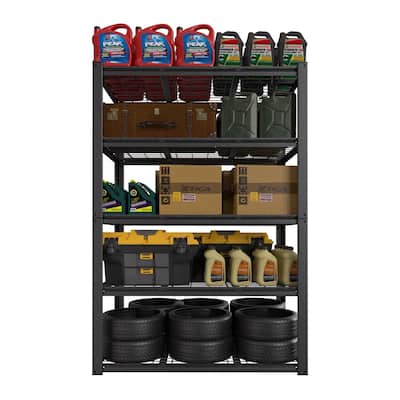 VEIKOUS 5-Tier Heavy Duty Storage Shelf Garage Shelving Unit for Workshop and Warehouse - 24''×48''×72''