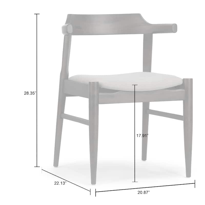 Set of 2 Atlas Retro Modern Black Wood Chair with Curved Back