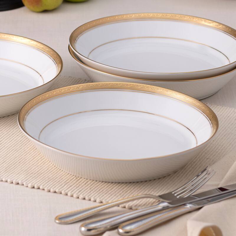 Crestwood Gold Set of 4 Coupe Dinner Bowls, 9-3/4", 43 oz.