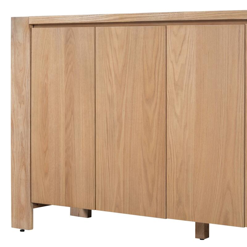 Retro 4 Door Dining Cabinet with Aged Finish