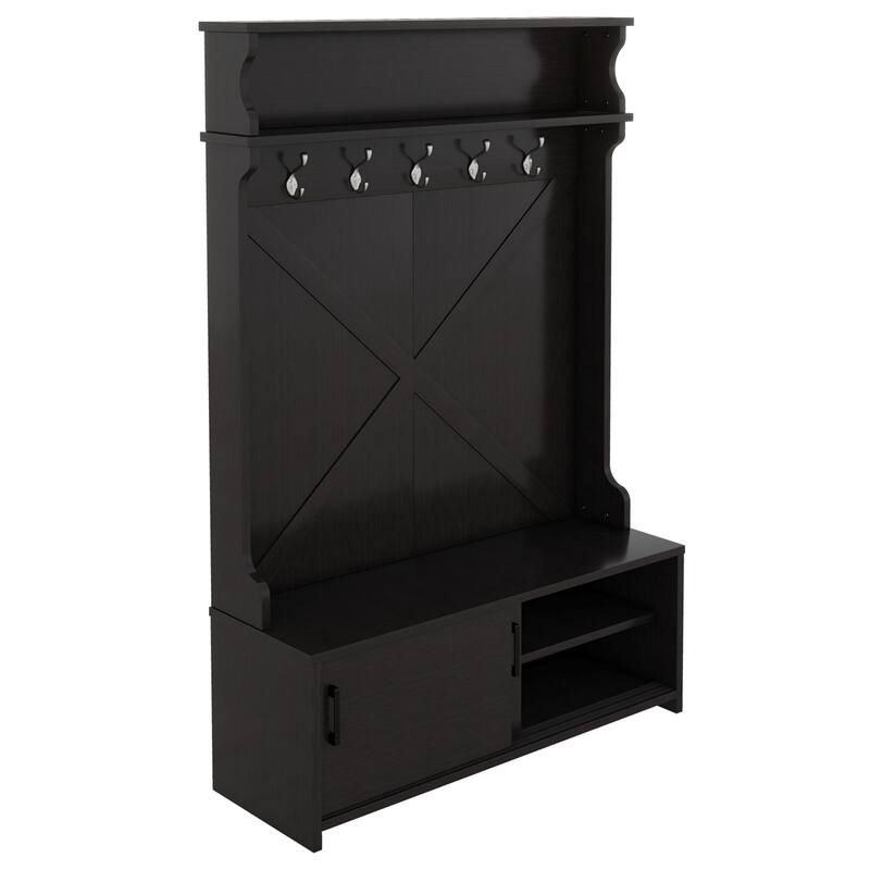 Entry Cloak Rack Cabinet with Storage