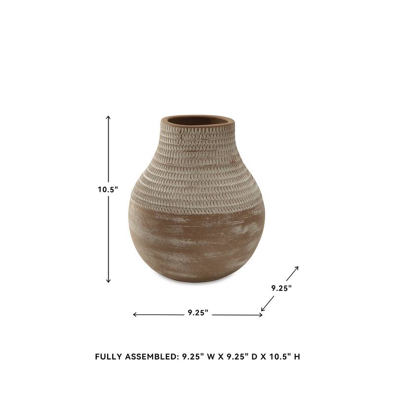 Signature Design by Ashley Reclove Distressed White Vase