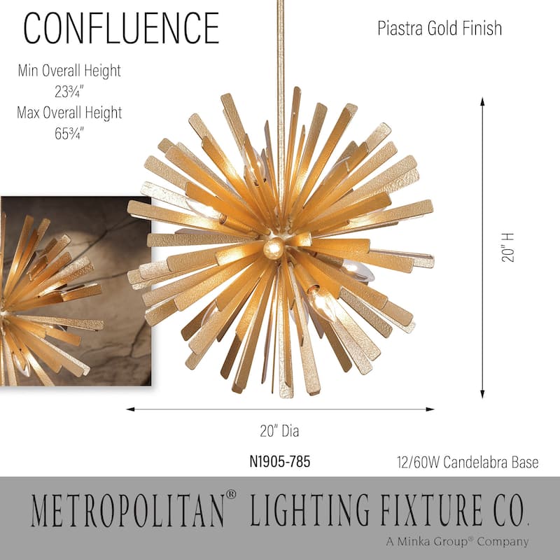 Metropolitan N1905 Confluence 12 Light 20" Wide Pendant