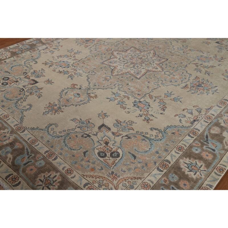 Tabriz Persian Area Rug Oriental Hand-Knotted Wool Carpet - 8'3"x 10'8"
