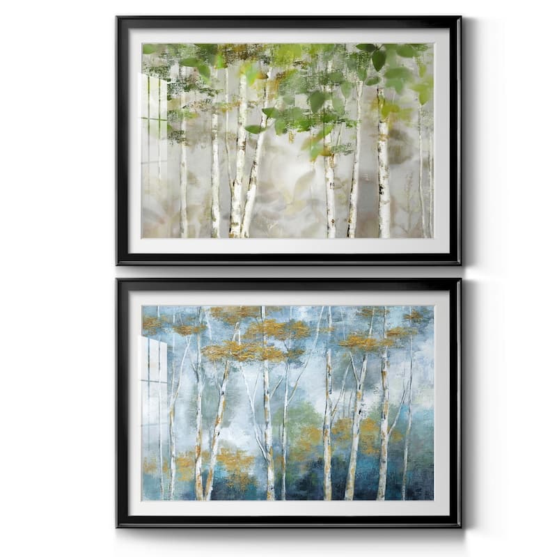 Evergreen Forest Premium Framed Print - Ready to Hang - 18.5X24.5 - Black