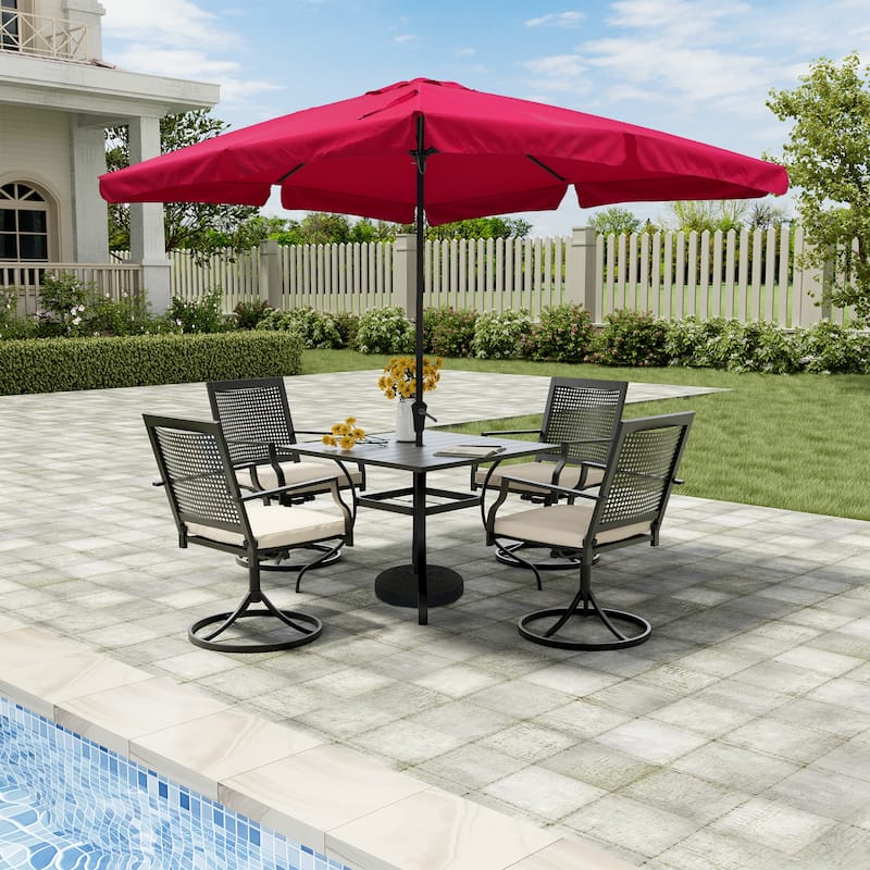 Clihome 10' x 8' Patio Square Market Umbrella with Skirted Canopy