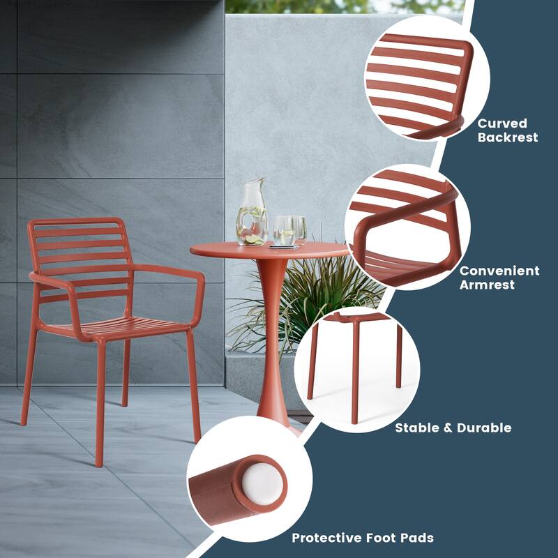 Frond and Form 4-Person Outdoor Round Dining Set