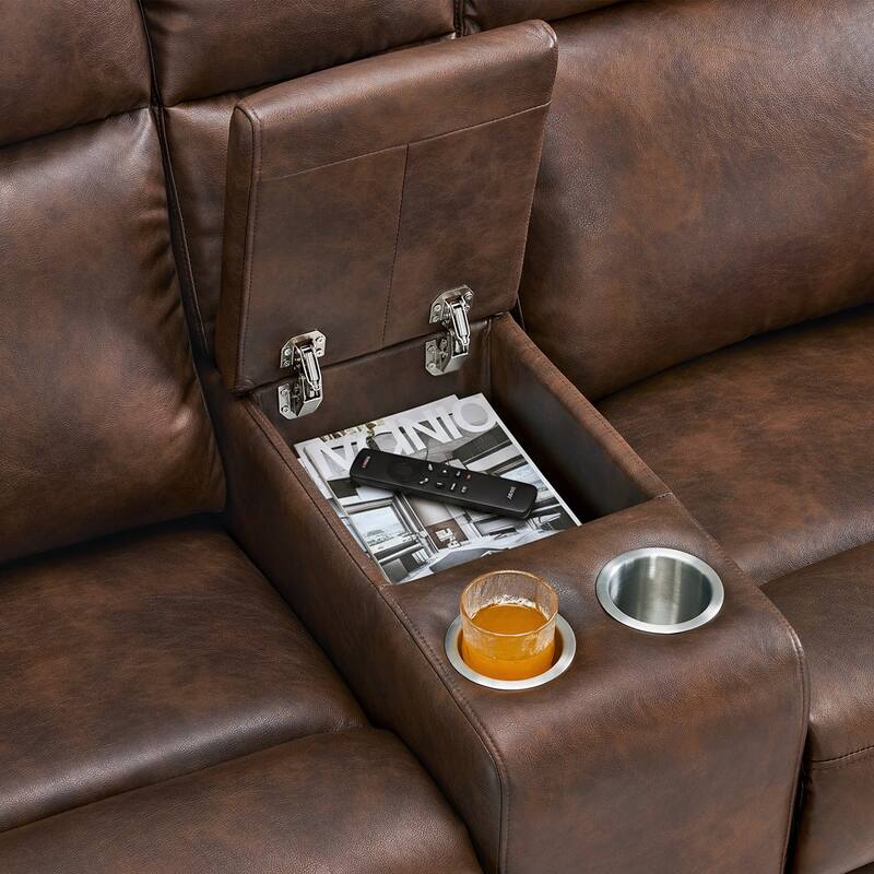 Zero Wall Recliner Loveseat with USB & Type-C Dual Ports, for Small Space, Living Room