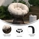 preview thumbnail 14 of 30, Papasan Swivel Patio Lounge Chair