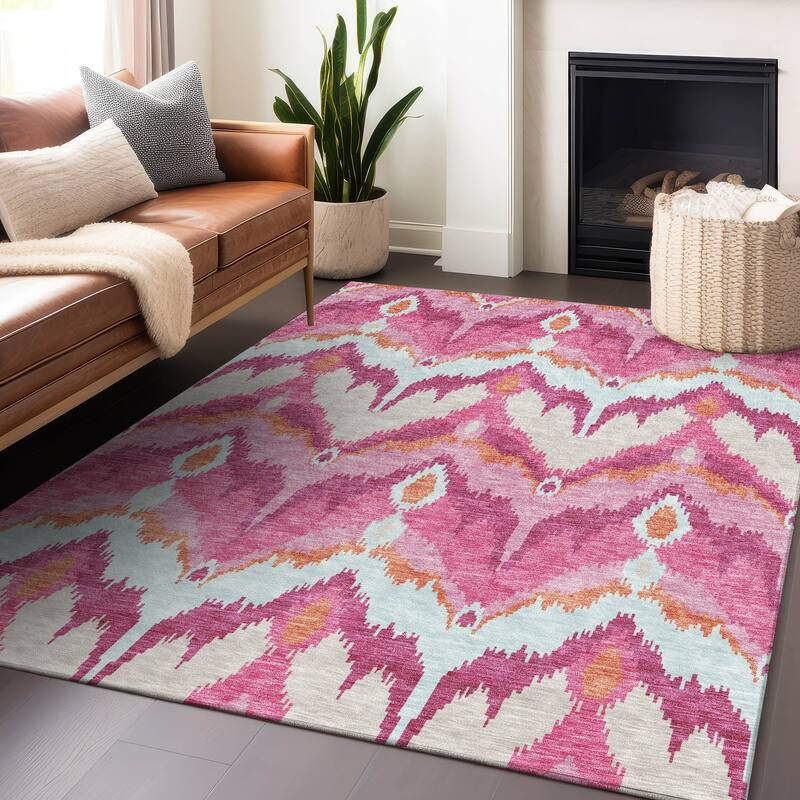 Premium Washable Super Soft Modern Ikat Mayfield Rug