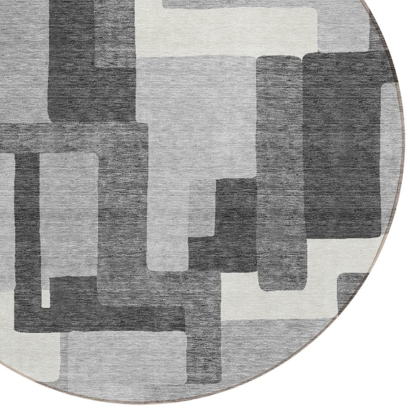 HomeRoots Abstract Transitional Rectangle Outdoor Rug