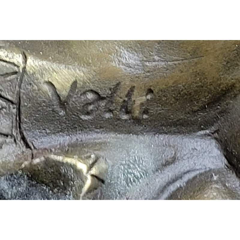 Wise Man Christmas Traveler Nativity Christianity Bronze Statue Sculpture 14 Inches X 6 Inches
