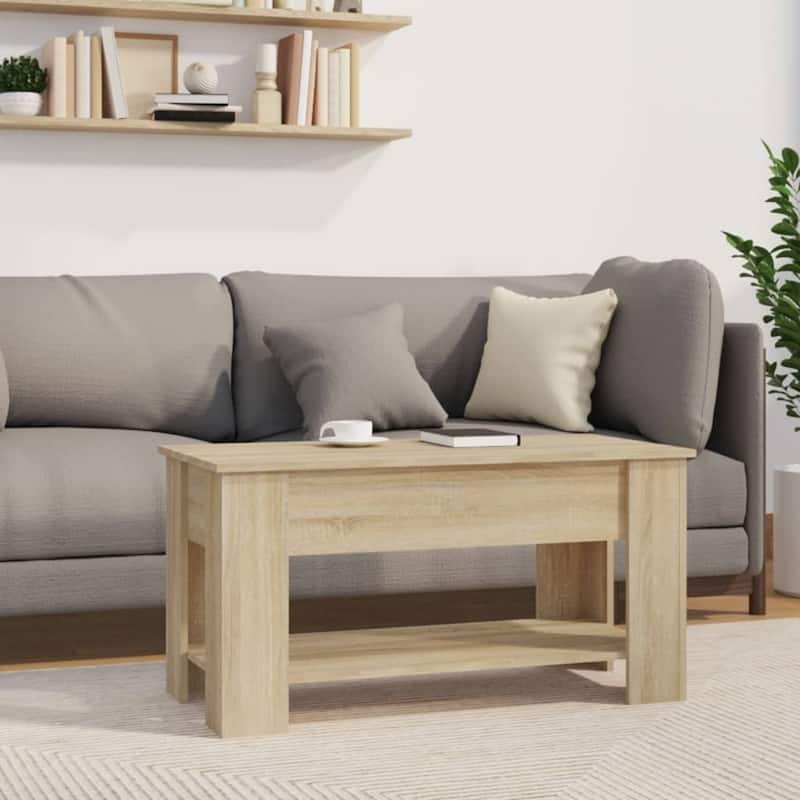 vidaXL Coffee Table Lift Top End Table Accent Side Sofa Table Engineered Wood - 39.8" x 19.3" x 20.5"