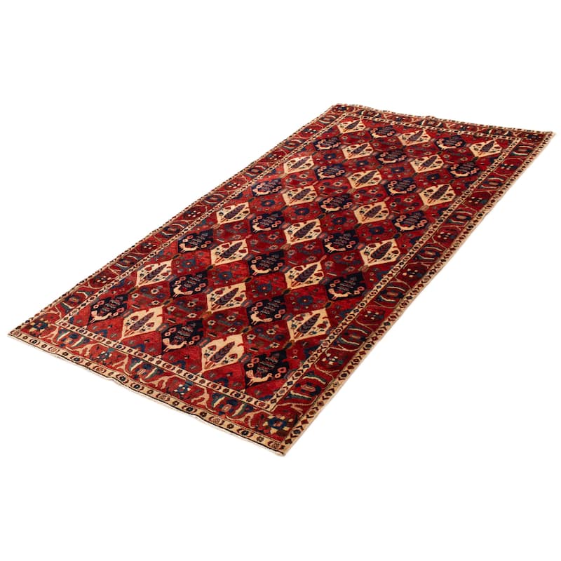 ECARPETGALLERY Hand-knotted Kayseri Red Wool Rug - 5'1 x 10'1