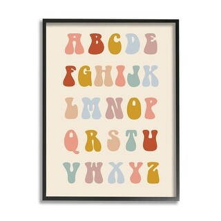 Stupell Vintage Alphabet Letters Framed Giclee Art Design by Lil' Rue ...