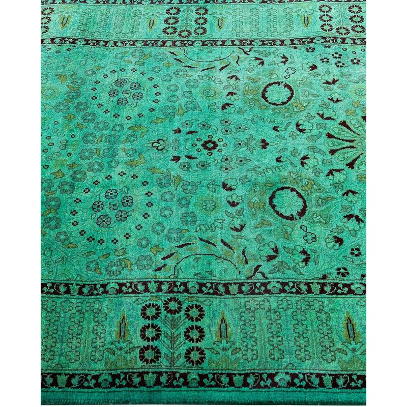 Contemporary Overdyed Wool Hand Knotted Runner - 3' 0" x 12' 4"