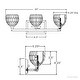 preview thumbnail 7 of 6, Luxury Crystal Bathroom Vanity Light, 6.25"H x 20"W, with Classic Style, Brushed Nickel Finish - 6.25" H, 20" W, 5.25" Dep