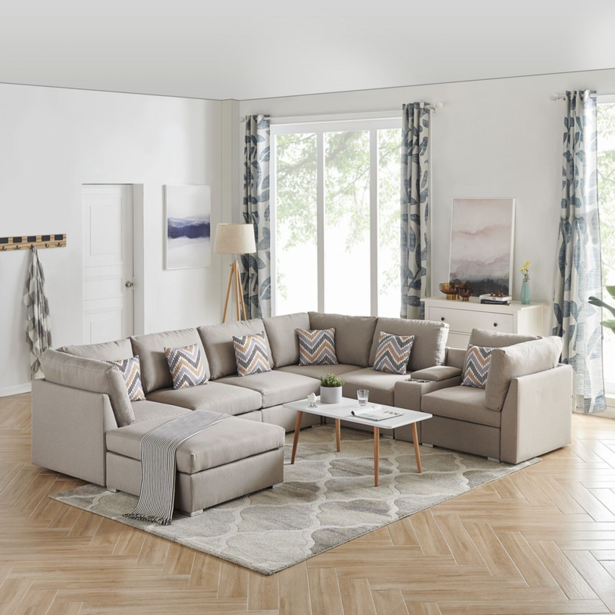 beige tan sectional