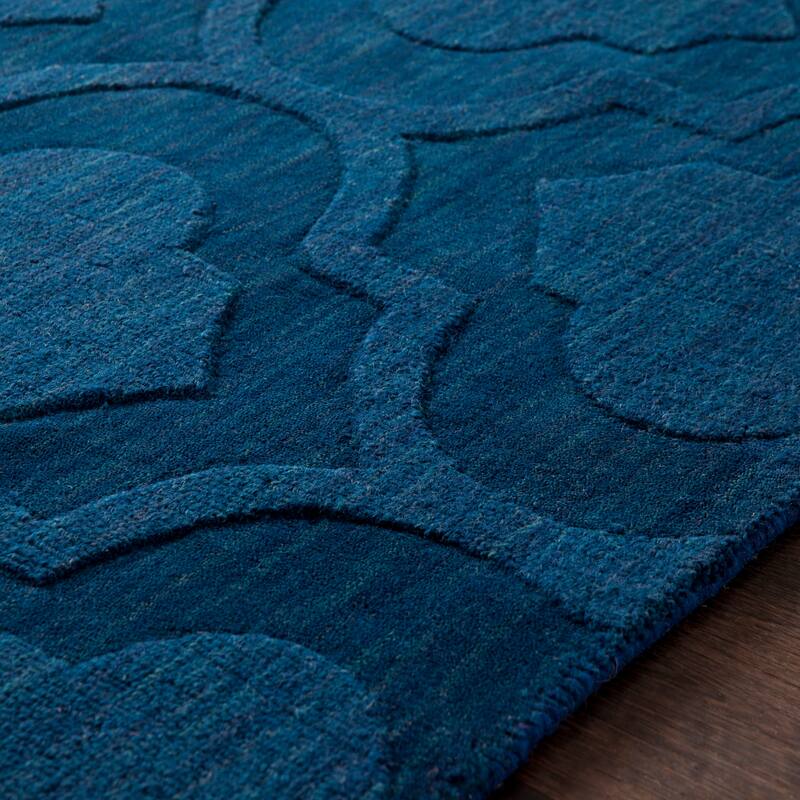 Hand-Woven Ali Tone-on-Tone Moroccan Trellis Wool Rug (9' x 12')