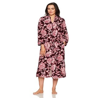ladies velour dressing gowns zip front