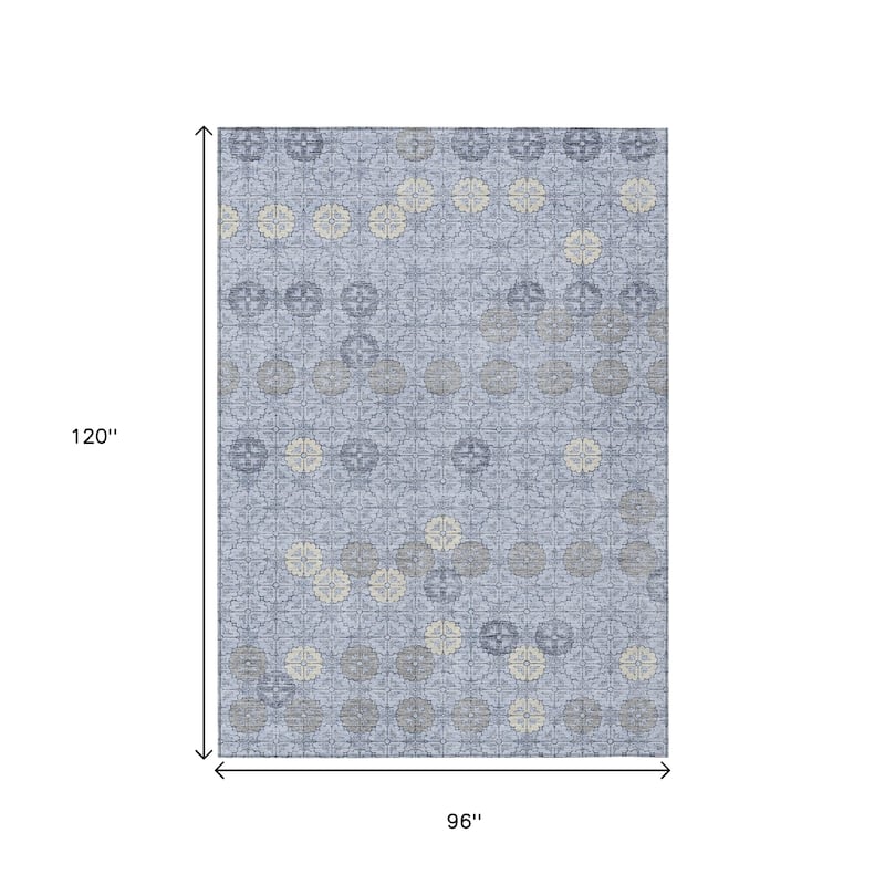 HomeRoots Geometric Transitional Rectangle Outdoor Rug