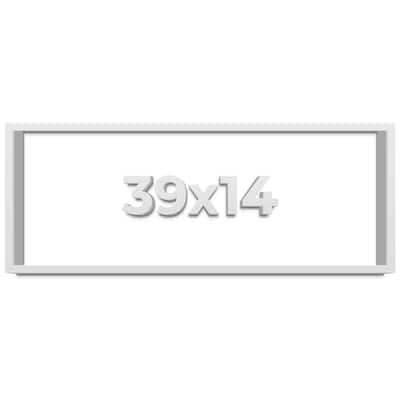 39x14 Shadow Box Frame White 1 Real Wood
