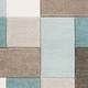 preview thumbnail 8 of 8, Modern Geometric Carved Blue and Grey Runner Rug - 2' 7" x 7' 6"