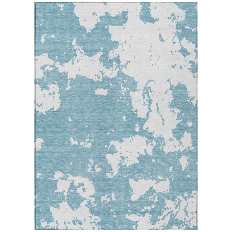 HomeRoots Abstract Transitional Rectangle Outdoor Rug