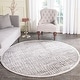 preview thumbnail 2 of 22, SAFAVIEH Adirondack Abstract Grid Distressed Rug 4' Round - Silver/Ivory - Round