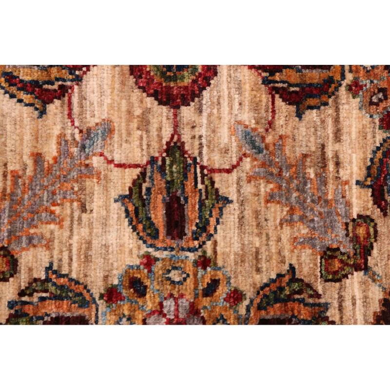 ECARPETGALLERY Hand-knotted Aryana Tan Wool Rug - 8'8 x 11'6