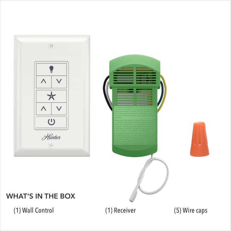 Hunter Universal Fan-Light Wall Control with Receiver