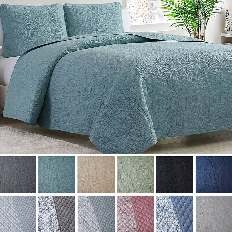 3 Piece Bedset Quilt King Size Spa Blue Bed Bath & Beyond 33535188