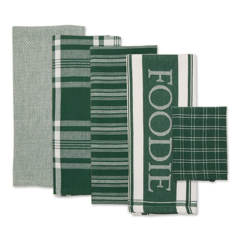 DII Foodie Dishtowel And Dishcloth 5 Piece