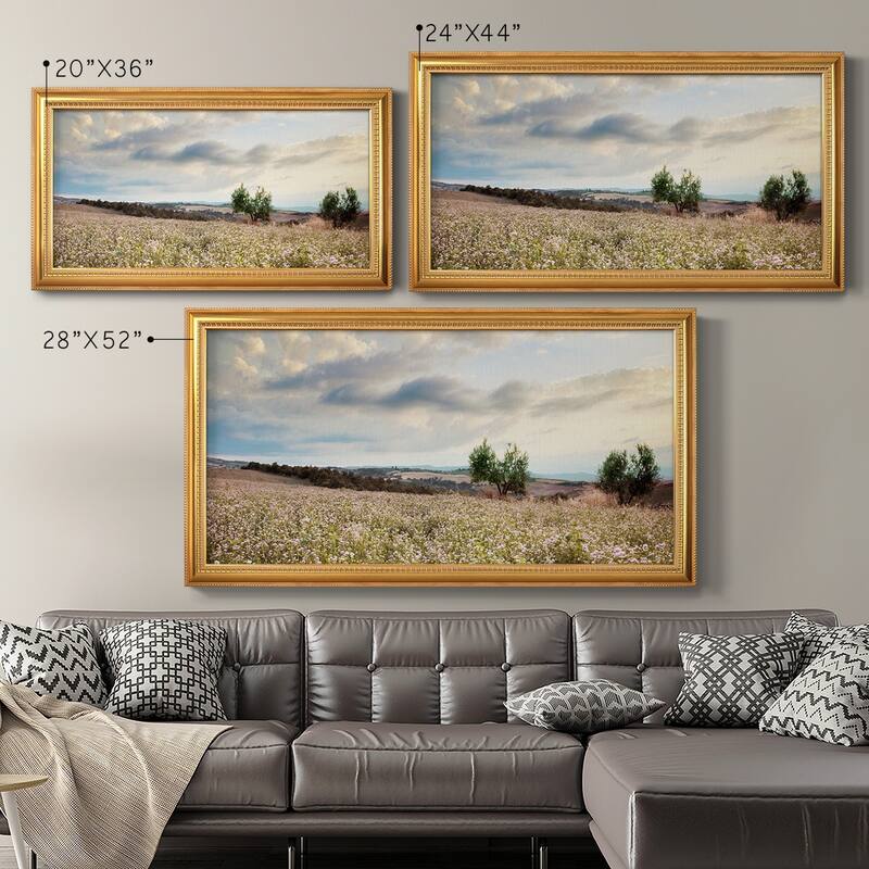 Tuscan Wildflowers Premium Framed Canvas- Ready to Hang