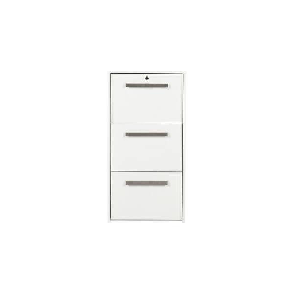 Shop Alaska White Wood Grain 3 Drawer Lateral File Overstock 32006461