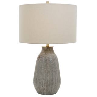 Uttermost Monacan Grey Textured Table Lamp - 25.5"H