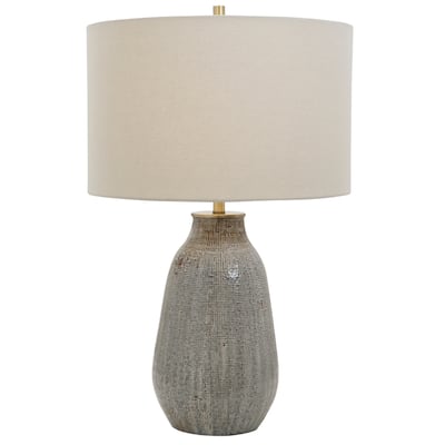 Uttermost Monacan Grey Textured Table Lamp - 25.5"H