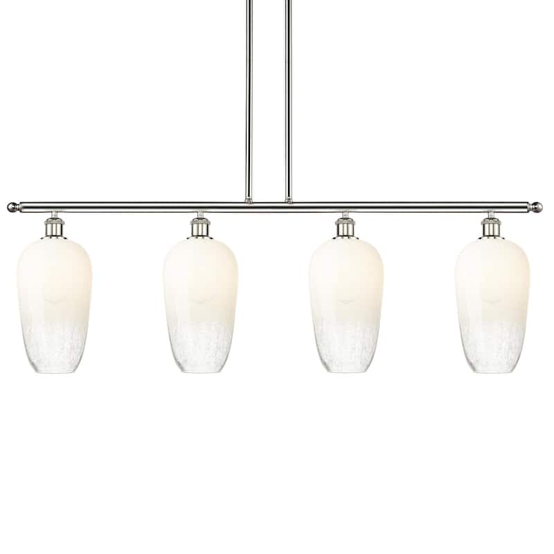Innovations Lighting 516-4I-16-48 Brookhaven Flute Linear Brookhaven - Polished Nickel / Opal