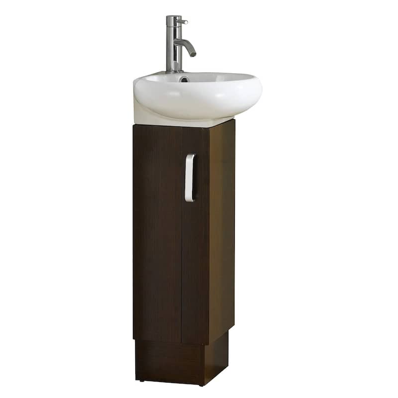 Fine Fixtures Milan Small Solid Wood Corner Bathroom Vanity