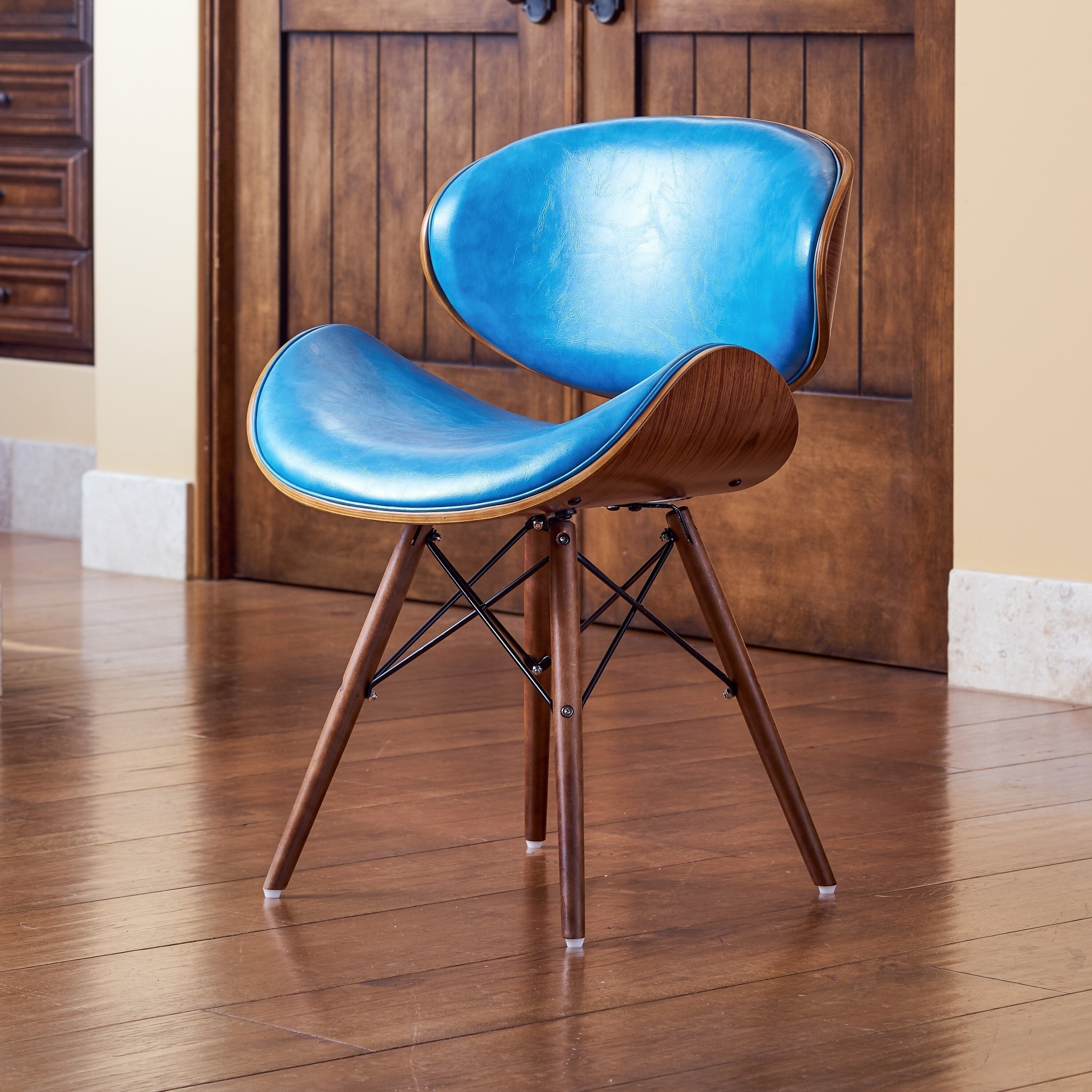 Corvus Madonna Mid-century Teal Accent Chair - Overstock - 17025507
