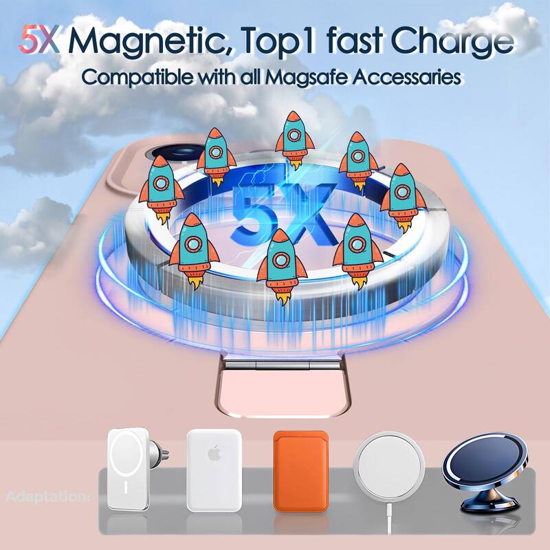 iPhone 15 Case, Liquid Silicone Moisturizing Factor Extreme Soft Slim Phone Case with Stand Compatible with MagSafe 6.1 inch