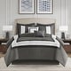preview thumbnail 12 of 40, 510 Design Powell Navy/ White 8 Piece Embroidered Comforter Set