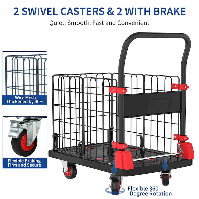 Moasis Folding Utility Cart with Wheels