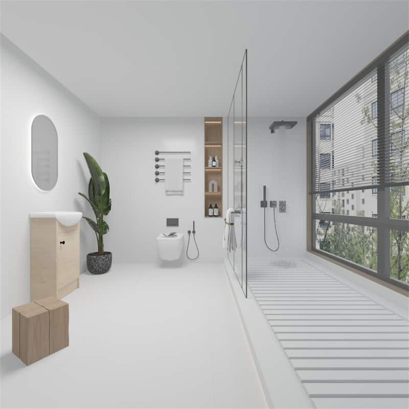 Freestanding 18 Inch Bathroom Vanity With Sink