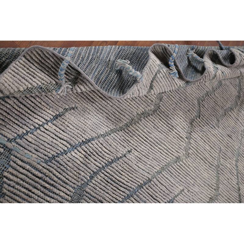 Moroccan Oriental Area Rug Hand-Knotted Bedroom Wool Carpet - 8'7"x 11'10"