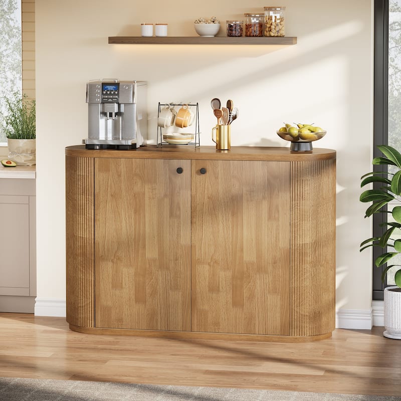 Farmhouse Sideboard Buffet Cabinet with Storage - 13.7" D x 47.2" W x 31.5" H